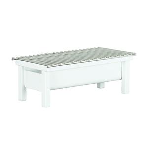 Cal-Mil 1409-22-15 Juno 19.74" x 10" White Metal Chafing Dish Stand