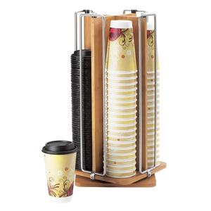 Cal-Mil 1468 9in Dia. x 18.5"H Revolving (4) Section Cup/Lid Organizer 