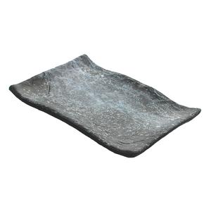 GET Endure Weathered Pewter Melamine 5.3" x 3.9" Platter - 1 Doz - 15005062007