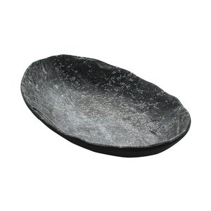 GET Endure Weathered Pewter Melamine 10.25in x 6.1in Plate - 1dz - 15005083007 