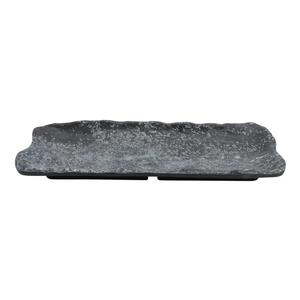 GET Endure Weathered Pewter Melamine 10.6in x 4.4in Plate - 1dz - 15005102007 