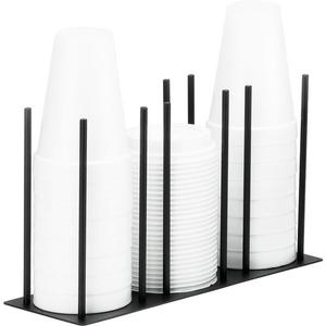 Cal-Mil 1516-4-13 12in x 4.25in Black Iron Lid/Ramekin Organizer with 3 Slots 