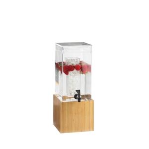 Cal-Mil 1527-1-60 Bamboo 8.25" x 9.75" Clear 1.5 Gallon Beverage Dispenser