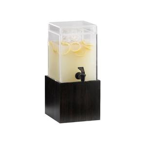Cal-Mil 1527-1-96 Midnight Bamboo 8.25" x 9.75" Clear Beverage Dispenser
