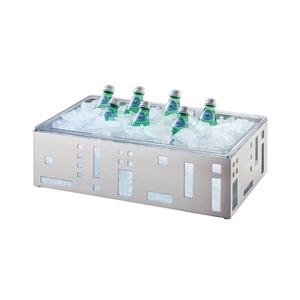 Cal-Mil 1603-12-55 Squared 12in x 21in Stainless Steel Beverage Display Housing 