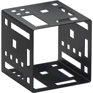 Cal-Mil 1607-9-13 Squared 9" x 9" Black Metal Cube Riser
