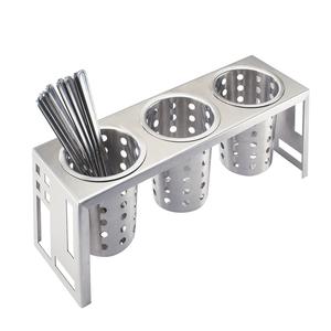 Cal-Mil 1608-55 Squared 16inx 5.25in Stainless Steel Flatware Cylinder Display 
