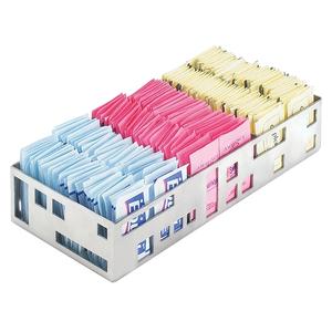 Cal-Mil 1611-55 Squared 9.5" x 4.5" Stainless Steel Packet Organizer