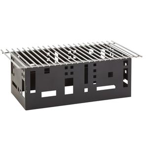 Cal-Mil 1612-22-13 Squared 22in x 12in Black Metal Chafing Dish Stand 