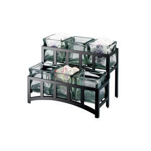 Cal-Mil 1723-13 Mission 14in x 9in Black 2-Tier Condiment Organizer 