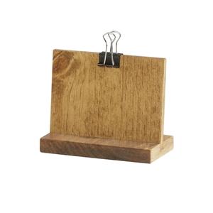 Cal-Mil 2036-32-99 Madera 4" x 2" Pine Wood Menu Holder - 6 Each