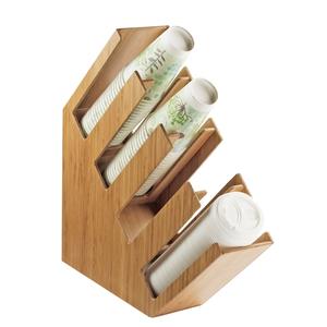 Cal-Mil 2048-4-60 Bamboo 4.5" x 20" (4) Section Cups/Lids Organizer