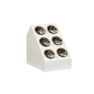 Cal-Mil 2049-15 Classic 11.4" x 15.75" White Flatware Cylinder Holder