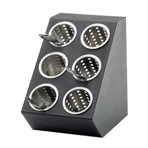 Cal-Mil 2049 Classic 11.5inx 15.75"Black Plastic Flatware Cylinder Display 