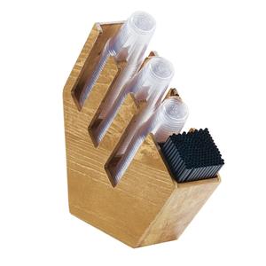 Cal-Mil 2051-99 Madera 5.5"x 19.75"Rustic Pine (4) Section Cup/Lid Organizer
