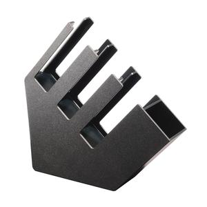 Cal-Mil 2051 Classic 4.75" x 20" Black Plastic (4) Section Cup/Lid Holder