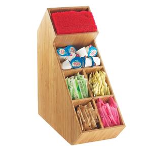 Cal-Mil 2052-60 Bamboo 5.5in x 13.25in Condiment/Stir-Stick Organizer 