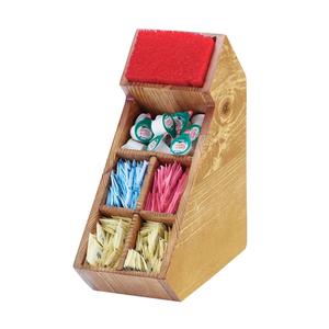 Cal-Mil 2052-99 Madera 6" x 13" Rustic Pine Condiment/Stir-Stick Organizer