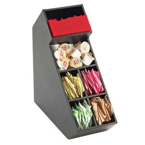 Cal-Mil 2052 Classic 5.5in x 13.25in Black Plastic Condiment Organizer 