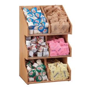 Cal-Mil 2054-60 Bamboo 10.25" x 6.75" 3-Tier Condiment Organizer