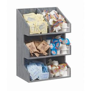 Cal-Mil 2054-83 Ashwood 10.5" x 6.5" Gray Oak Wood Condiment Organizer
