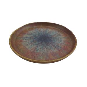 GET Cheforward Clay Azul Iris Melamine 10" dia. Plate - 1 Doz - 21141-CAI