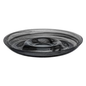 Mikasa Hospitality 2166-43 Ardacam Black Glass 10.6in Dia. Chip-N-Dip Plate - 1dz 