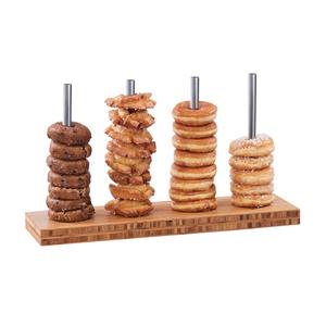 Cal-Mil 22008-4-60 Bamboo 25in x 7in Donut/Bagel Display Riser 