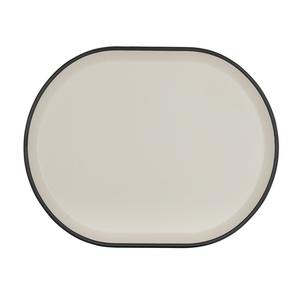 Cal-Mil 22018-13103 Hudson 14in x 11.25in Two-Tone Melamine Platter - 6 Each 