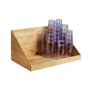 Cal-Mil 22041-99 Madera 23.25" x 14.5" Rustic Pine Cup Stacking Rack