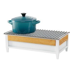 Cal-Mil 22043-15 Monterey 19.75" x 10" White Chafing Dish Frame