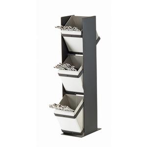 Cal-Mil 22048-13 Monterey 4.5" x 7" Stainless Steel 3-Tier Flatware Holder
