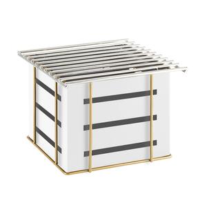 Cal-Mil 22084-15 Empire 10.75" x 10" White Square Chafing Dish Stand