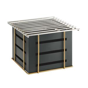 Cal-Mil 22084-90 Empire 10.75in x 10in Black Square Chafing Dish Stand 