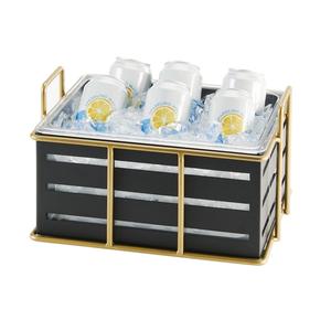 Cal-Mil 22085-10-90 Empire 13.75in x 11in Gold Wire Beverage Ice Display 