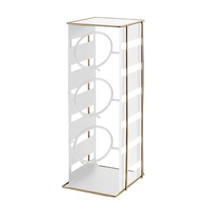 Cal-Mil 22086-15 Empire 7"x 7.25" White Metal 3-Tier Flatware Cylinder Holder