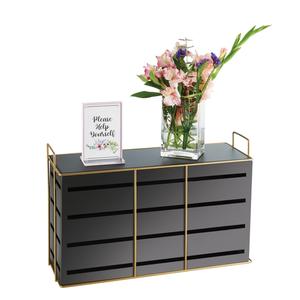 Cal-Mil 22087-13-90 Empire 20.5in x 7in x 13"H Black Metal Display Riser 