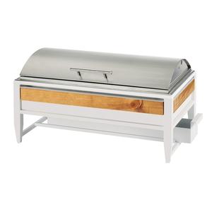 Cal-Mil 22113-15 Monterey 22.25in x 14.25in White Chafing Dish Stand 