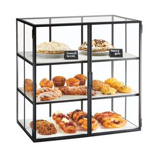 Cal-Mil 22116-13 Monterey 26.5" x 17" Black Steel 3-Tier Display Case