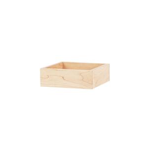 Cal-Mil 22313-2-71 Blonde 6in x 6in x 2"H Maple Wood Box - 4 Each 
