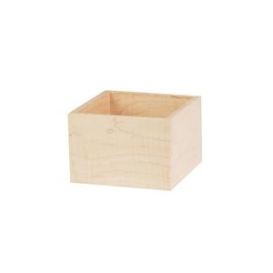 Cal-Mil 22313-4-71 Blonde 6in x 6in x 4"H Maple Wood Box - 4 Each 