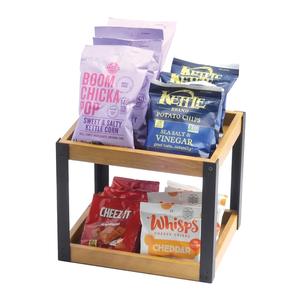 Cal-Mil 22330-2-99 Madera 10in x 12in Rustic Pine 2-Tier Display Stand 
