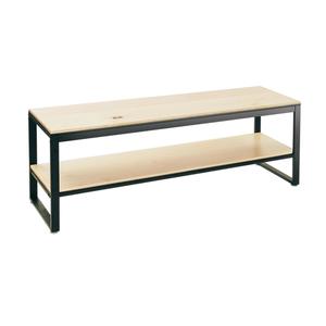 Cal-Mil 22341-64-71 64.5in x 18in Metal Frame 2-Tier Nesting Merchandising Table 
