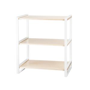 Cal-Mil 22356-3-15 Blonde 22" x 13.25" White Metal 3-Tier Display Riser