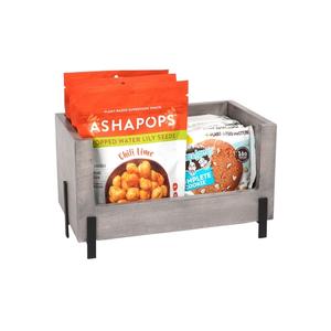 Cal-Mil 22407-12-110 Aspen 6" x 10" Gray-Washed Pine Wood Stacking Bin