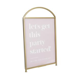 Cal-Mil 22409-811-90 8.5" x 1.5" x 11"H Gold Frame Arched Card Holder - 6 Each