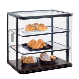 Cal-Mil 22417-112 Heritage 17" x 21" Dark-Stained Oak 3-Tier Display Case
