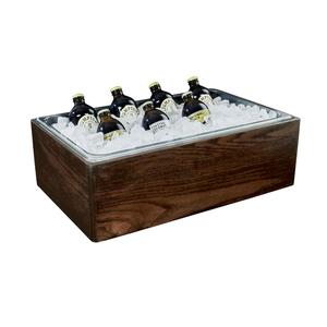 Cal-Mil 22421-12-112 Heritage 12.5in x 21.5in x 6"H Dark-Stained Oak Ice Bucket 