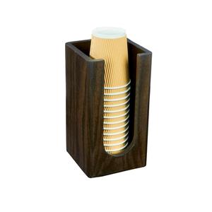 Cal-Mil 22430-112 Heritage 5in x 5in x 9"H Dark-Stained Oak Cups/Lids Organizer 