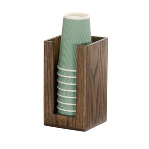 Cal-Mil 22430-136 Melrose 4.5in x 4.5in x 8.25"H Brown Wood Cup & Lid Organizer 